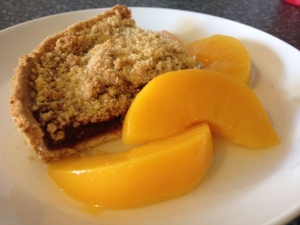 Cherry and Plum crumble with peaches