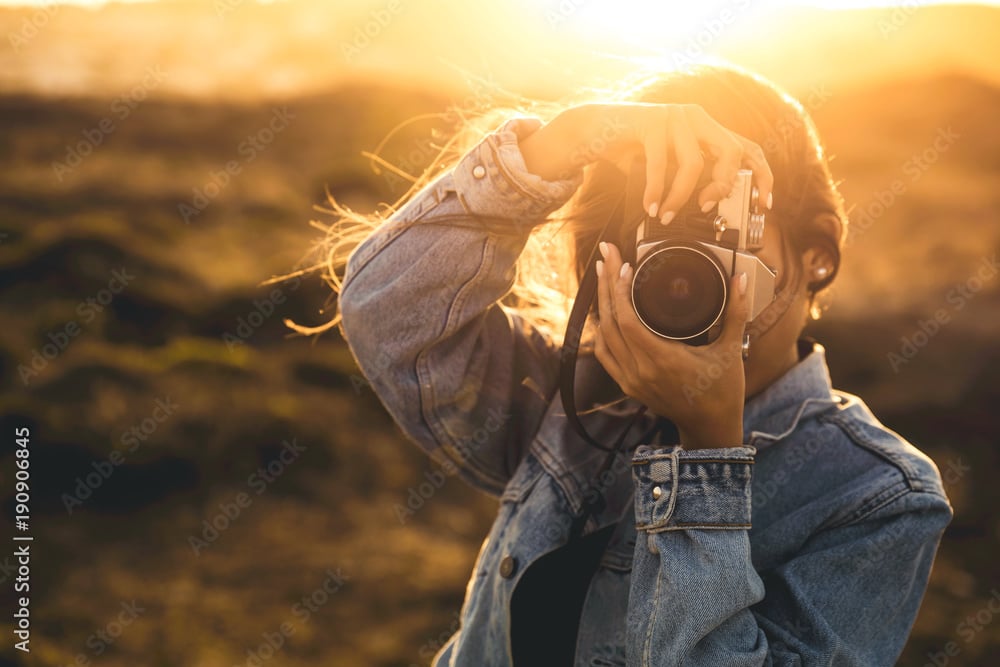 Woman Taking Picture Outdoors